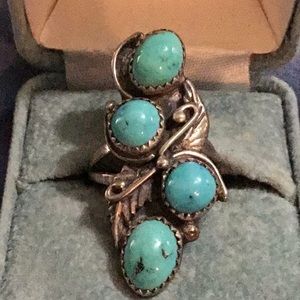 Sterling silver and turquoise ring